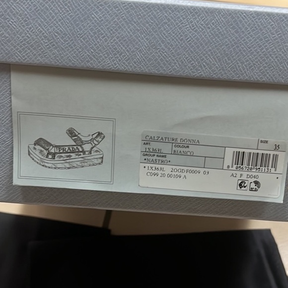 Prada White Nomad Logo Dad Sandals - Picture 8 of 8